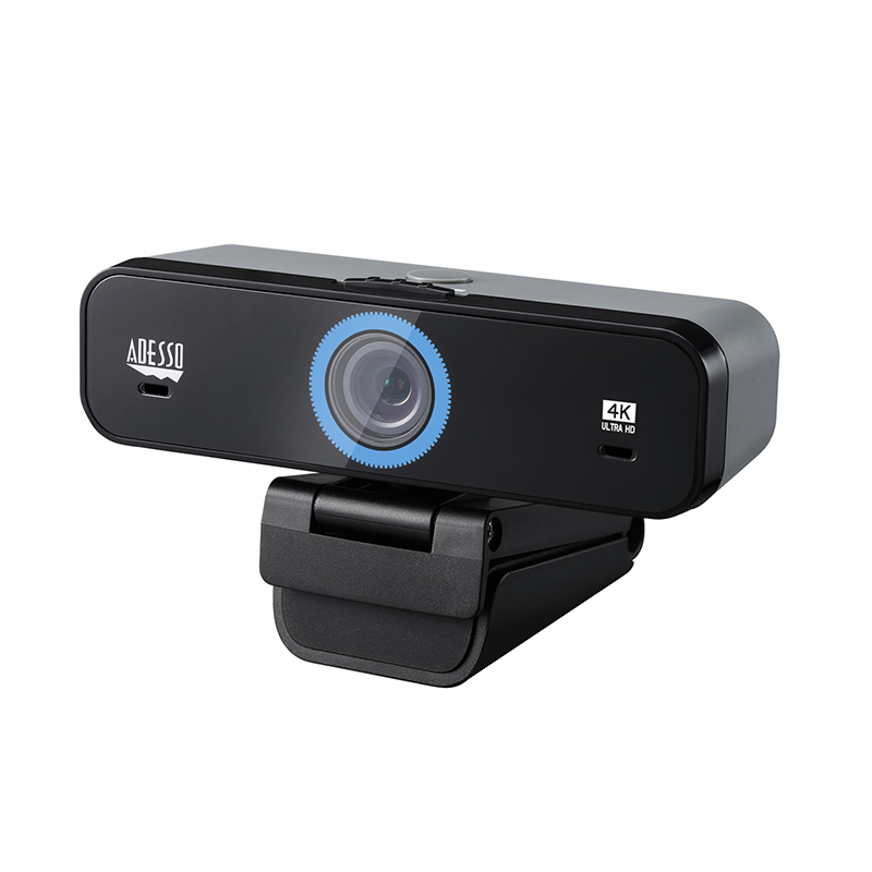 Adesso CYBERTRACK K4 Webcam - 8 Megapixel - USB 2.0 - Fixed Focus - 120°Angle - Microphone